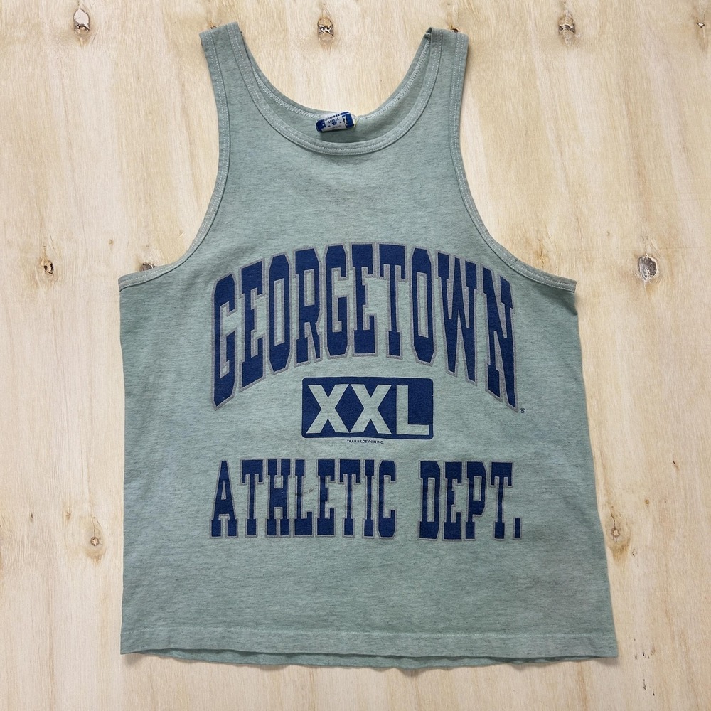 Vintage Georgetown Hoyas Tank Top Shirt Mens Medium Green NCAA America's Finest